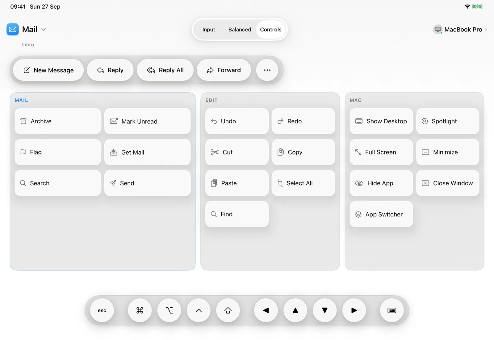 ControlPad for Mail: New Message, Reply, Reply All and Forward, plus Archive, Flag and more