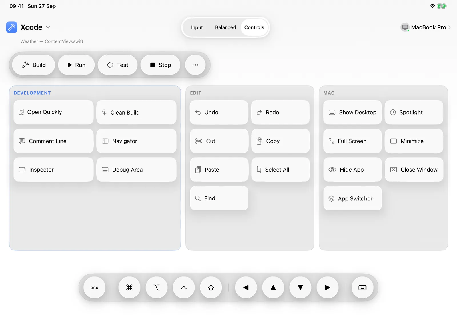 ControlPad for Xcode: Build, Run, Test and Stop, plus Open Quickly and panes